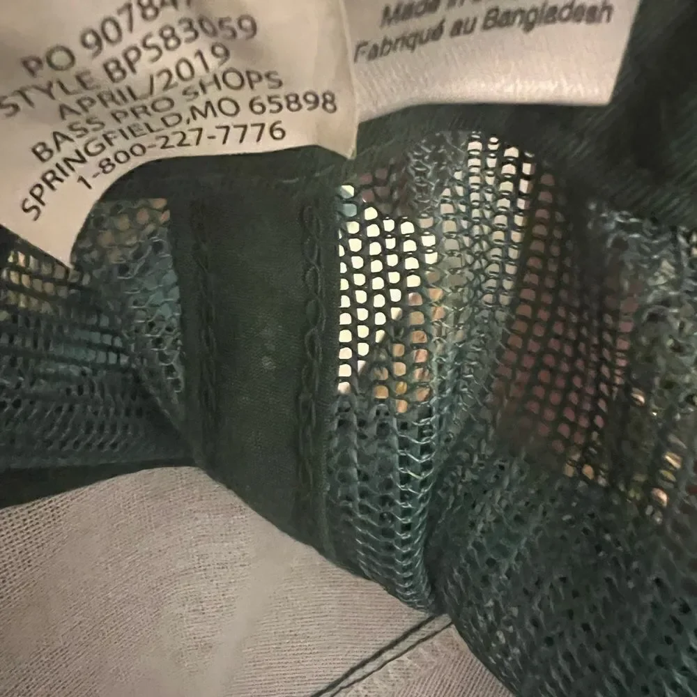 Distressed youth Bass Pro Shops customized trucker SnapBack.